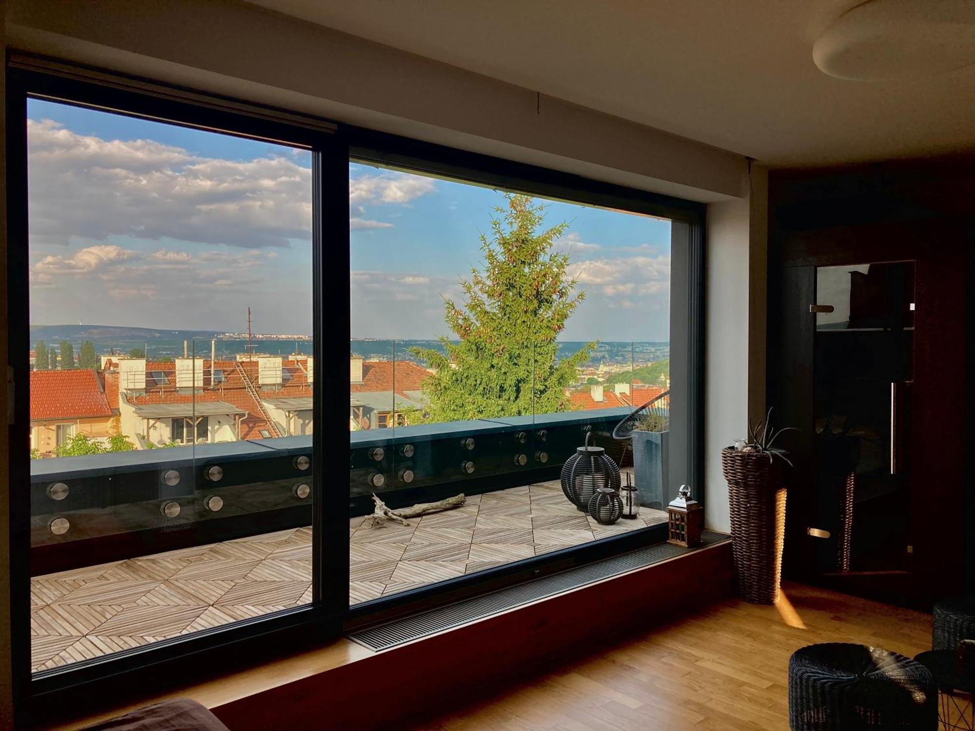 Apartman Se Saunou A Terasou S Vyhledem Na Brünn Exterior foto